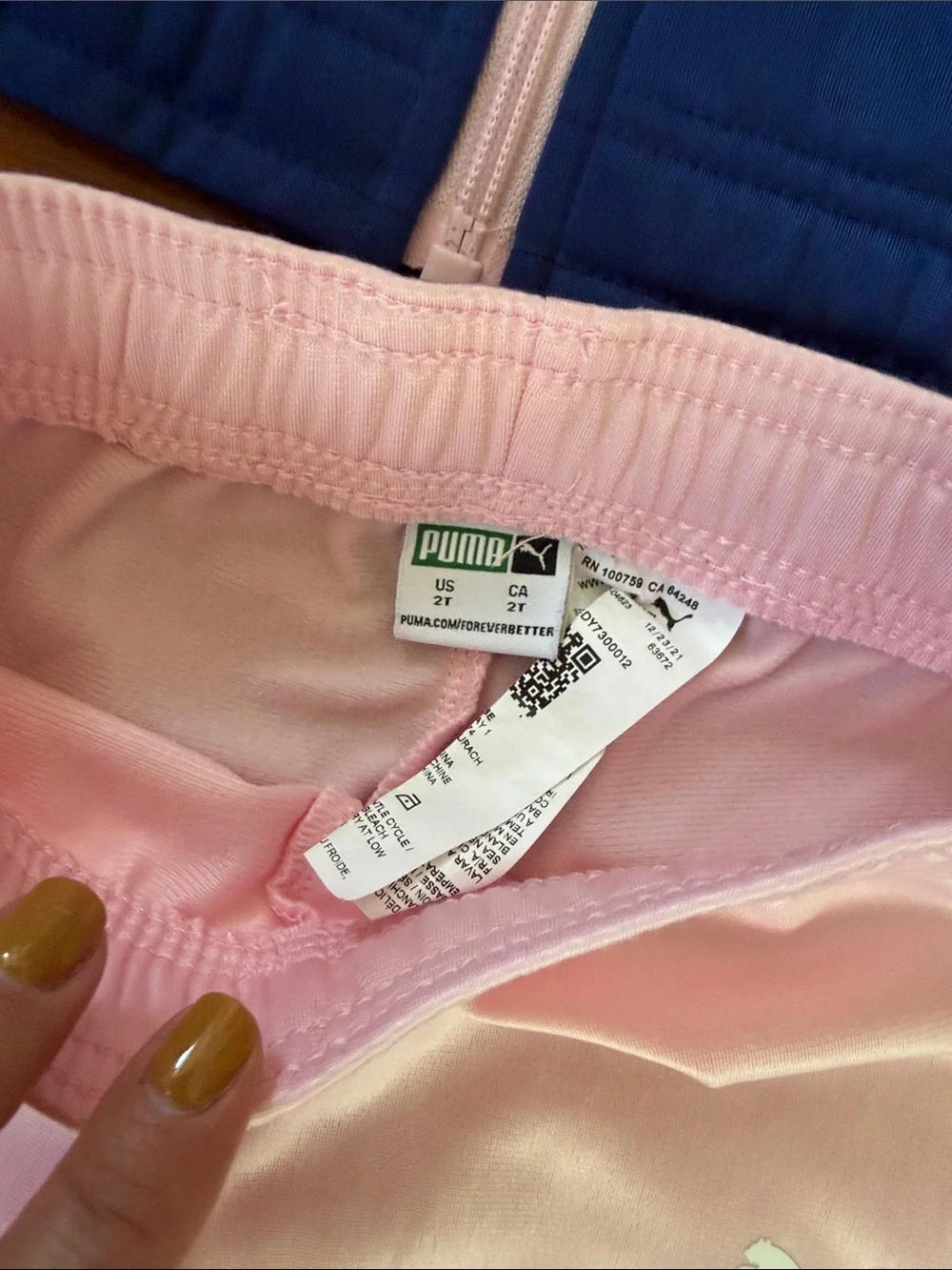 Puma Kids Navy and Light Pink Colorblock Set - Picture 3 of 6